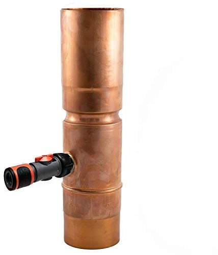 N.N Fallrohr Regensammler, Regendieb, Regenwassersammler mit Gardena Schlauchanschluss Made in Germany (Kupfer)
