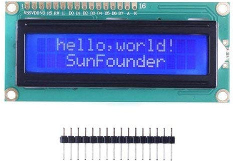 HaiMa Lcd1602 Módulo Con 3.3 V Luz De Fondo Para Arduino R3 Mega2560 Raspberry Pi-Azul
