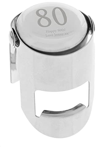 The Gift Experience Personalised 80th Birthday Wine Bottle Stopper