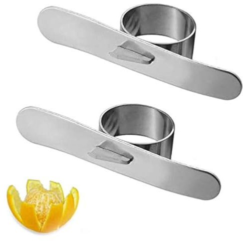DNHCLL Pack of 2 Orange Peeler Citrus Peelers Stainless steel Affordable Orange Peeler Tool Easy Fruit Slicer Cutter Peeler Remover Kitchen Accessories Knife Cooking Tools Kitchen Gadget