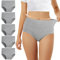 FALARY Culotte Femme Taille Haute Coton 5 pièces Gris S