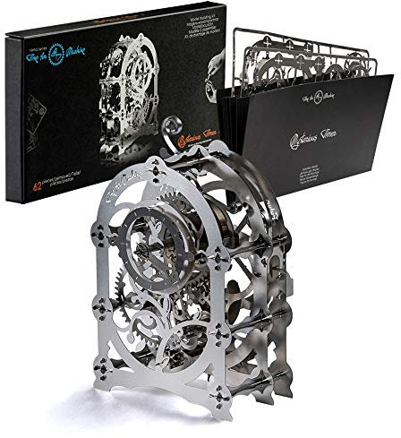 Modell-Uhr-Kit – DIY-Modell Einer Vintage-Uhr – 3D-Modellbausatz Mysterious Timer 2 – Aufzieh-Uhr Sammlerstück | 3D-Puzzle für Erwachsene – Metall DIY Kit | Sammlerstück – Uhrwerk Metall Puzzle
