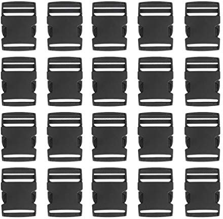 Milisten Gurtschnalle Klickverschluss 20 Schnelle Seitliche Schnallen Ersatzclip- für Hundehalsb?nder Gurtband Gurt Rucksack Reparatur 38Mm Schnalle Steckverschlu?