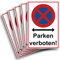 5 Stück Absolutes Halteverbot parken verboten Schild 20 x 30 cm aus stabiler PVC Hartschaumplatte 3mm Parkplatzschild mit UV-Schutz von STROBO