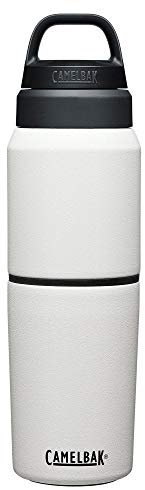 Camelback Multi-Bev All-In-One Vacuum Insulated Bottle - White, 500ml / Hot Cold Water Thermal Flask Mug Stainless Steel Reusable Tea Coffee Cafe Cup Mug Drink Vessel Eco Friendly Camp Tumbler Stein