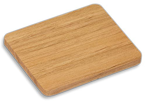 5X Untersetzer Brettchen aus heimischem Kirsch-Holz, 100% Naturprodukt aus EU Produktion, rechteckige Holz-Untersetzer für Gläser, Raclette oder zum Basteln, 10 x 8 x 0,7 cm