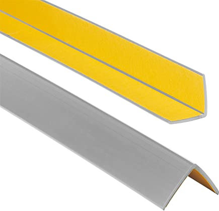 ProfiPVC Cornière PVC 30x30mm 200cm - Baguette d’angle de protection, profilé d'angle caoutchouc autoadhésif - Protection d'angles et rebords, flexible, facile à installer, Cendré