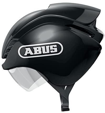 ABUS Fahrradhelm GameChanger Tri - für Triathleten und Rennradfahrer - Aerodynamik für Bestzeiten - für Damen und Herren - Schwarz, Größe L