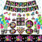 Lilwemen 90s Party Decorations kit, 90’s Party Supplies Including HAPPY BIRTHDAY Banner, Hanging Swirls, Plates, Napkins, Tablecloth, Cups, Tableware, Balloons - Serves 20 Guest