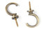 Spritewelry 4pcs Screw-in Hooks, Stainless Steel, 100% Stainless Steel, Antique Bronze, C-Hanger Hooks, Under Ceiling, Wall, Kitchen, Bathroom, Porch, Outdoor, General Storage