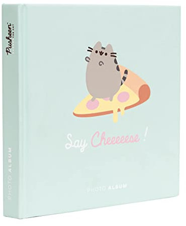 Grupo Erik Album fotos autoadhesivo Pusheen- Album 16x16cm con 22 páginas - Album fotos polaroid - Album de fotos tapa dura/Producto con licencia oficial, Verde Pálido (AF161604)