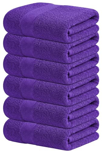 Infinitee Xclusives 100% Cotton Hand Towels for Bathroom - 6 Pack