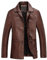 ROTAKUMA Veste En Cuir D'affaires Hommes Épais À Vent Chaud Puce Veste De Cuir (Color : Coffee, Size : L)