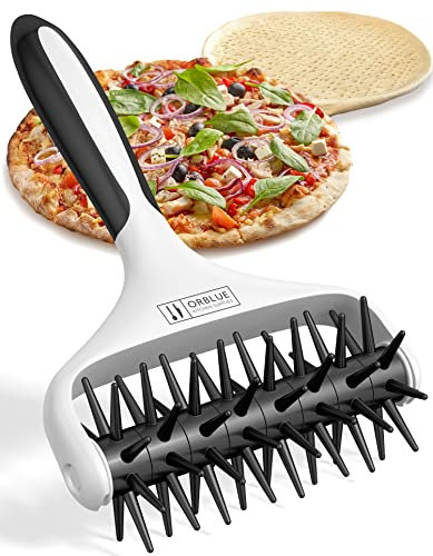 ORBLUE Rodillo Perforador de Masa, Ideal para Pizza y Hojaldre, Herramienta de Acoplamiento para Cocina Comercial y Hogar, Evita Ampollas en la Masa, Accesorios para Hacer Pizza