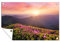 MuchoWow Outdoor-Poster Poster Wanddeko draußen Deko Garten Gartenposter 120x80 cm Blumen - Berg - Sonnenuntergang - Landschaft