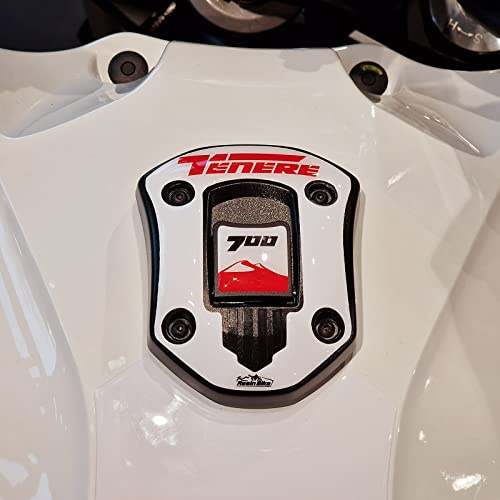 Resin Bike Aufkleber für Motorrad Kompatibel mit Yamaha Tenere 700 Rally Edition 2023 2022. Tankdeckelschutz vor Stößen und Kratzern. 3D-Harzklebstoff - Stickers - Made in Italy
