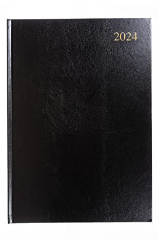 Collins Essential A4-Tagebuch, Wochenansicht, 2024, umweltfreundliches Recyclingpapier, vollständig recycelbar, kompletter Planer 2024, täglich, wöchentlich und monatlich, A4-Größe (schwarz)