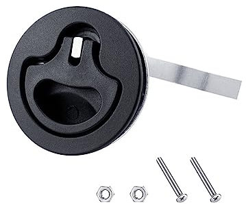 Gaderth Boot-Nockenriegel, Nylon-Heberverriegelung mit Plattenschrauben, bündiger Zuglukenheber, verstellbar, 15 bis 60 mm, Marine-Lukenzug mit Rückplatte für Yacht, Boot, Wohnmobil, Anhänger, Show