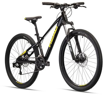 HEAD Unisex Youth Ridott 3.0 26 Children's Mountain Bike, Matt Black/Yellow, 36