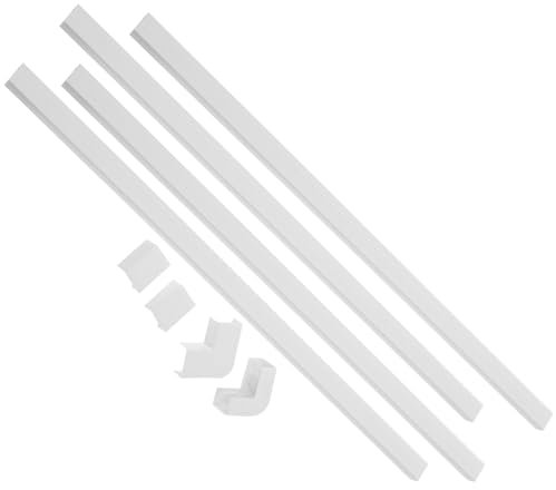 Veemoon 1 Set Cable Hider Hide Wires along Wall Cable Runner Wire Cover Tv Cord Cover for Wall Mounted Tv Conceal Cords on Wall Electrical Wire Concealer White Plastic Electric Wire