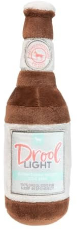 Fuzzyard Verschiedene Bierflaschendosen, Plüsch-Hundespielzeug mit Quietscher (Sabberlicht)