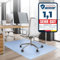 Bodenschutzmatte Bürostuhl, Schreibtischstuhl Unterlage transparent, Unterlage Schreibtisch Schutzmatte, Bodenschutzmatten für Bürostühle, 114 x 200 cm für Hartböden (Hellblau)
