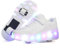 HUSKSWARE Kinder Sneaker Jungen Mädchen Sneaker 2 Räder Party Geburtstag Weihnachten, Weiß 33