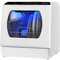 AIRMSEN Mini Table Top Dishwasher, 6 Programs Countertop Dishwasher, 5L Water Tank, 2 Ways Water Supply, Touch Control & LED Display, Ideal for Home Kitchens, Apartments, Dorms, Pure White