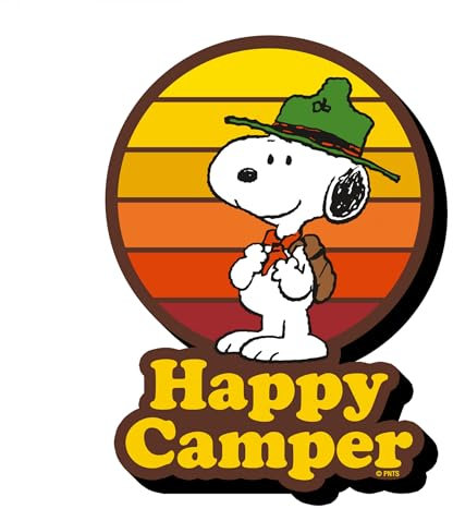 NMR Peanuts Happy Camper Snoopy Chunky Magnet, 951142