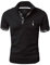 GLESTORE Kurzarm Poloshirt Herren T Shirt Männer Hemd Herren T-Shirt Sommer Polo Shirt Black Peanut XL