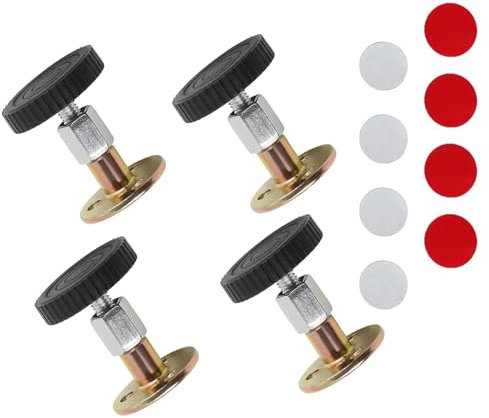 Verstellbare Möbelfüße, 4 Stück 27-64 mm Verstellbare Füße, Möbelfüße Höhenverstellbar, Verstellbarer Gerätefüße, Feststellschrauben oder selbstklebend, Verstellbare Füße für Möbel oder Geräte