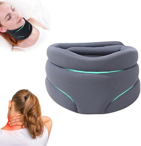 MOREASE Halskrause Mensch, Snooze - Schlafhilfe Nackenstütze, Neuleben Snooze Nackenstütze gegen Schnarchen, Korrekturkissen für Nackenbuckel Witwenbuckel, Neck Support für Erholsamen Schlaf (Grau)