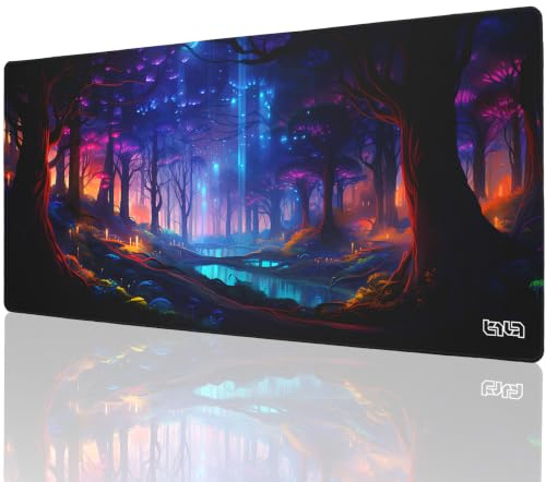 Tilt Tapis de Souris XXL Gaming 900x400 mm - Planet Wiboo | 4mm d'épaisseur - Tapis Souris Antiderapant - Surface Rapide et Impression Ultra HD - Tapis Bureau Lavable en Machine