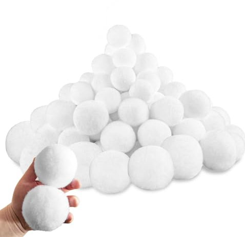 45Stück Künstliche Schneebälle Weiß für Kinder Erwachsene Indoor Schneebälle Weihnachten Schneball 5/7/8CM Schneebälle zum Basteln Weiche Plüsch Schneebälle Plüschbälle für Winter Weihnachtsdekoration