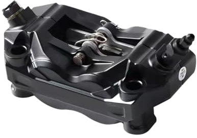 para UN&IVE&RSAL Motocicleta 4 pistones Pinza de Freno Radial Montaje de 100mm Bomba de Freno Moto Izquierda(Black)
