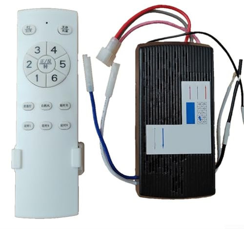 Kit de contrôle à distance pour ventilateur de plafond à 6 vitesses - Télécommande - Sans fil