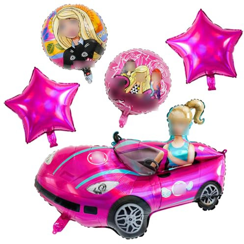 Bar-bierprincipessa Palloncino di Alluminio, Princessa Palloncini per feste, 5PCS Princess Compleanno Palloncini, Decorazione per Feste di Compleanno Ragazza, Addobbi Compleanno Bambini