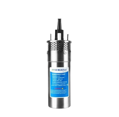 Stainless Steel Solar Submersible Pump Electric DC 12V 24V Mini Water Pump Deep Well Pumping Household Intake High Head Flow 70M(12L,12V)