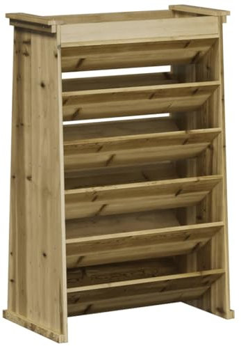 vidaXL Jardinière de Plantes aromatiques 6 Niveaux Bois pin imprégné, jardinière d'herbes de Jardin, jardinière d'herbes d'intérieur, jardinière Verticale