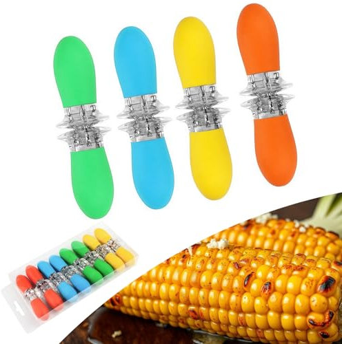 8 Pairs Corn on the Cob Holders, Corn Cob Holders Corn on Cob Holders Corn Holders Corn skewers Corn on the Cob Sticks Interlocking Corn on Cob Holders Set
