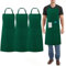 umboom 3 Pezzi Verde Grembiule, Regolabili Cuoco Grembiule con 3 Tasche per Donna Uomo, Professionale Lavoro Grembiule per Cucina, Barbecue, Ristorante, Bar, Giardino, Pittura (Policotone - Verde)