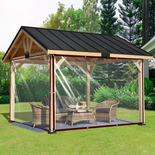 Transparente Plane - mit öSen Abdeckplane Wasserdicht 2X5m Durchsichtige Tarp Plane für Gartenmöbel Pflanzen Gewächshaus Pet Hutch Dach