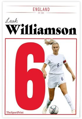 syycjcwg Sportposter Leah Williamson Leinwandposter Schlafzimmer Dekor Landschaft Büro Zimmer Dekor Geschenk 30 x 45 cm