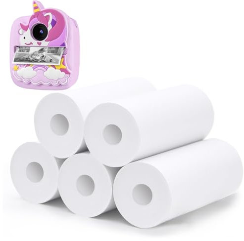 Kinderkamera Sofortdruck, 5 Rollen, Kinderkamera-Druckpapier, Nachfüllpackung für Kinder, Sofortbildkamera, Fotopapier, Sofortdruckkamera