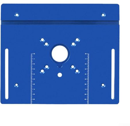 Feegow Placa de inserción de mesa de enrutador - Placa abatible de fresado de madera eléctrica de aleación de aluminio, máquina de corte de grabado, herramienta auxiliar de fresado de madera Base de