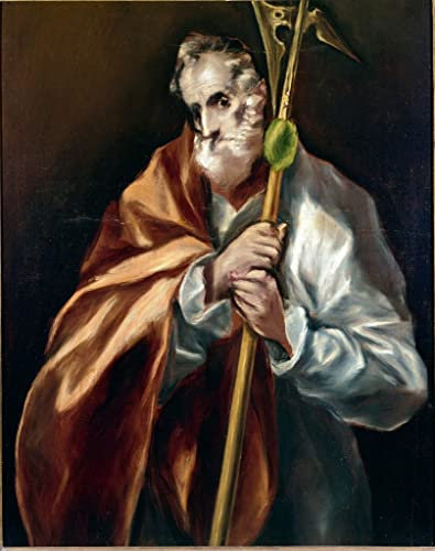 SERENDIPITP Bilder Moderne Druck Leinwand Malerei GemäLde Kunst Bilder Apostel St. Judas Thaddäus Gemälde Von El Greco Wandkunst Graffiti für Wanddekoration 60x90cm