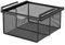LOVIVER Panier à Tiroir Coulissant Suspendu, Panier de Rangement Coulissant sous Étagère, Organisateur de Rangement sous Armoire pour Chambre à Coucher, Noir, XL