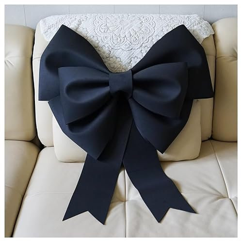 GreatRise Große Schleifen Riesen Schleife Weihnachtsschleifen Dekoschleife Hängende Geschenkschleife Autoschleife für Weihnachtsbaum Kamin Heim Haustür Hochzeit Party Dekoration Schwarz 75cm