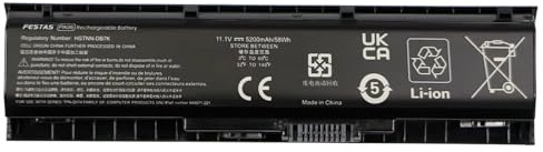 FESTAS PA06 849911-850 Batterie Compatible avec HP Pavilion 17-AB000 | 17T-AB200 17T-AB250SA Omen 17-W000 17-W053DX 17-W033DX 17-W043DX 17-W041ND HSTNN-DB7K 849571-221 Ordinateur PC Portable