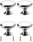 XWYDZ 4-Pack Stainless Steel Cabinet Knobs - 25mm Round Chrome Handles for Cupboard, Wardrobe & Kitchen Drawers (Rust-Proof, Easy Fit Modern Design)